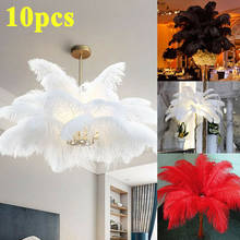 10 Pcs/lot Natural White Ostrich Feathers For Crafts 15-35CM Carnival Costumes Party Home Wedding Celebration Decorations Plumes 2024 - buy cheap