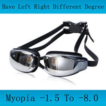 Gafas de natación para miopía profesional para adultos, lentes de natación antiniebla, dioptrías de Arena 2024 - compra barato