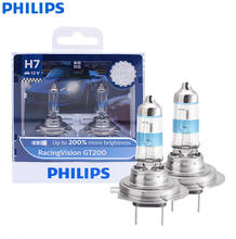 Philips RacingVision GT200 H7 12V PX26d +200% Brighter Light Auto High Low Beam Halogen Headlight Car Lamps ECE 12972RGTS2, Pair 2024 - compre barato