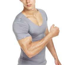 Homem verão de manga curta camiseta masculina sem costura modal com decote em v magro camiseta de manga curta juventude 2024 - compre barato