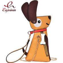 Fashion 3D Cute Puppy Shape Pu Leather Girl's Chain Bag Women Crossbody Shoulder Bag Purses and Handbags Tote Bag Casual Pouch 2024 - buy cheap