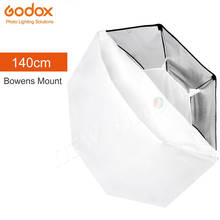 Godox 140cm 55 "octagon softbox flash speedlite estúdio foto luz suave caixa com montagem bowens para sk300 sk400 dp600 de300 de400 2024 - compre barato