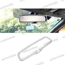 Lsrtw2017-embellecedores de Marco retrovisor Interior de coche, aleación de aluminio, para Mitsubishi Outlander 2013 2014 2015, accesorios 2024 - compra barato