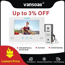 VANSOALL Video Intercom Wired  Video Door Phone Doorbell  with 7- inch Color Monitor and Waterproof Doorbell Support Unlock 2024 - buy cheap