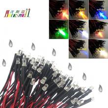 1000pcs 3mm Flickering 24V DC Pre-Wired Water Clear Candle Leds Red Yellow Blue Green White Orange Purple Warm White Flicker 2024 - buy cheap