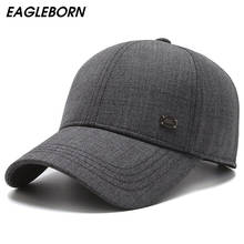 EAGLEBORN New Men Hat Solid Color Spring  Autumn Baseball Cap Middle-aged Elderly Sun Cap Dad Hat High Quality Hats for Men Caps 2024 - buy cheap