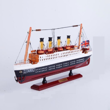 30CM Wooden Titanic Cruise Ship Model Decoration Wood Sailing Boat Craft Creative Home Decor Living Room Valentine's Day present 2024 - buy cheap