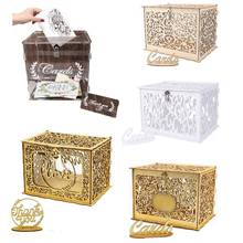 OurWarm-caja para tarjetas de boda, hucha original de papel de decoración de bodas, Cajas de Regalo de almacenamiento de señora, recuerdo de fiesta de cumpleaños 2024 - compra barato