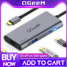 QGeeM USB C Hub for Macbook Pro 3 Ports USB Type C Hub 3.0 with HDMI for Huawei Matebook iPad Pro USB Splitter Dock OTG Adapter 2024 - buy cheap