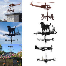 Weather Vane Wind Direction Indicators Home Roof Garden Farm Helicopter Metal Weathervane Farm Durable Roof Mount 2024 - buy cheap