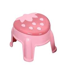 Bathroom Plastic Children's Stool Strawberry Thickened Anti-slip Shoe Changing Stool Kid's Stepping Bench Stable Bedside Stools 2024 - buy cheap