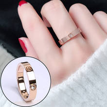 Love Ring Stainless Steel Jewelry Woman Accessories Cubic Zirconia Luxury Designer Engagement Promise Wedding Couple Rings 2024 - buy cheap