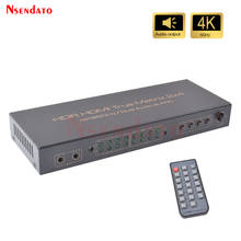 4K 60Hz 2 In 4 Out HDMI Matrix 2X4 Splitter Switcher HDMI Audio Extractor With ARC AUX SPDIF Scale Down For PS3/4 TV DVD STB 2024 - buy cheap