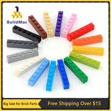 20pcs DIY Building Blocks Figures Thick Bricks 1x6 Educational Creative Size  Bricks Bulk Model Kids Plastic Toys for Child 2024 - buy cheap