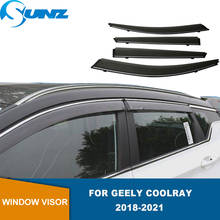 Viseira lateral para janela gely coolray, defletores para janela lateral 2018 2019 2020 4 peças 2024 - compre barato