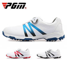 Мужские кроссовки для гольфа PGM, дышащие, плетеные, не подвергаются деформации, из лакированного материала, спортивная обувь с мячиками 2024 - купить недорого