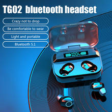 Tws-стереонаушники TG02 с поддержкой Bluetooth 5,1 и сенсорным управлением 2024 - купить недорого