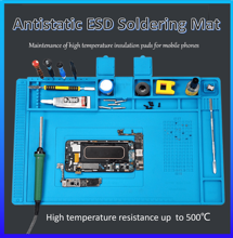 MECHANIC Insulation Silicone Repair Mat High Heat Resistance Work Pad for Phone PCB BGA ESD Solder Welding Repair Mat