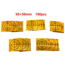 100 PCS 50X50mm Yellow color Reflector Sheet For surveying Reflective Tape Target Total Station 2024 - buy cheap