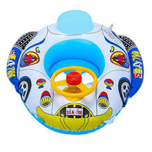 Flotador de piscina portátil para bebé, anillo de natación inflable con cuerno de volante para niños menores de 5 años, juguete de coche de agua 2024 - compra barato