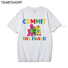 Men Short Sleeve Graphic Commit Tax Fraud T Shirt Rugged Outdoor Collection Men/Women Print Novelty T Shirt Cotton Tops Clothes 2024 - compre barato