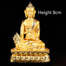 Artigos budistas liga pequena estátua de buda farmacêutico buda ouro buda estátua 8 cm de altura acessórios de decoração para casa 2024 - compre barato