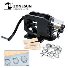 ZONESUN Leather Stamping Machine Guitar Straps Logo Belt Leather Embossing Pattern Wheel Rolling Roller Printing Machine 2024 - buy cheap