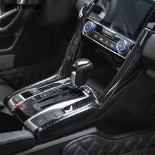For Honda Civic 2019 2020 2021 5gear Carbon Fiber Gear Shift Box Cover Trim Decoration Frame Interior Accessories Car Styling 2024 - buy cheap