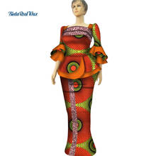 Женский комплект из 2 предметов: топ и юбка в африканском стиле, традиционная одежда для женщин с коротким рукавом и юбки, WY7026 2024 - купить недорого