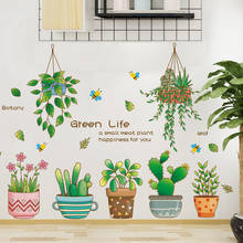 Potted Plant Wall Sticker DIY Potting Culture Mural Decals for Living Room Bedroom Kitchen Nursery Home Decoration Accessories 2024 - buy cheap