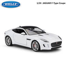 WELLY Diecast 1:24 Scale Model Car JAGUAR F-Type Coupe Race Car Toy Sports Car Metal Alloy Toy Car For Children Gift Collection 2024 - buy cheap
