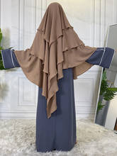 Vestuário formal de oração muçulmano longo khimar, vestuário feminino hijab niqab burka islâmico turquia namázio burka musulman eid hadbab djellaba 2024 - compre barato