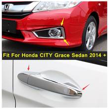 Lapetus, luces antiniebla delanteras de estilo automático, cubierta de lámpara antiniebla, ajuste cromado para Honda CITY Grace Sedan 2014 2015 2016 ABS 2024 - compra barato