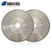 SHDIATOOL 2pk 5" Electroplated diamond cutting & grinding disc Bore 22.23 Diameter 125MM for marble granite tile ceramic 2024 - buy cheap