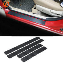 POSSBAY Auto Car Door Sill Strip Guard Carbon Fiber Door Plate Scuff Protection Front Rear Door Step Scratch Cover 2024 - buy cheap