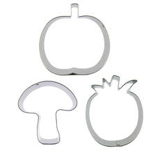 3 pcs Apple, Mushroom, Pineapple Cookie cutter biscuit embossing machine chocolate dessert syrup mould cake decorating tools 2024 - buy cheap