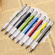 1PC 6 In 1 Touch Ballpoint Stylus Pen With Spirit Level Ruler Screwdriver Tool Office School Supplies Random Color 2024 - buy cheap