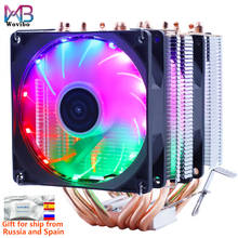 6 Heatpipes RGB CPU Cooler Radiator Silent PWM 4PIN 150W For Intel LGA 1150 1151 1155 1200 1366 2011 X79 X99 AM3 AM4 Ventilador 2024 - buy cheap