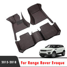 Tapetes de carro lhd, para range rover evoque 2018, 2017, 2016, 2015, acessórios automotivos, couro, personalizado, à prova d'água 2024 - compre barato