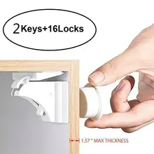 16Pcs Invisible Child Safety Magnetic Lock Baby Proof Cupboard Door Drawer Locks Kids Magnetic Lock Kids Safety Invisible Lock 2024 - buy cheap