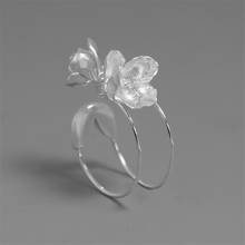 INATURE 925 пробы серебряные кольцо “Цветок” с открытие регулировочного кольца для Для женщин ювелирные изделия 2024 - купить недорого
