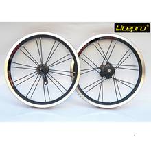 Litepro-bicicleta plegable de 14 pulgadas y 412 pulgadas, rueda de marcha única, doble pared, aleación de aluminio, 20 agujeros, piezas para bicicleta plegable 2024 - compra barato