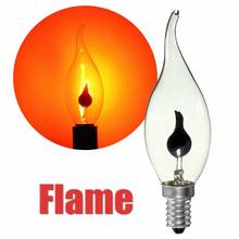 Bombilla LED con efecto parpadeante, lámpara de vela de tungsteno con llama de fuego, Estilo Vintage, E14, E27 2024 - compra barato