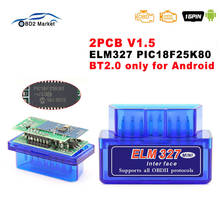 For Android ELM327 V1.5 PIC18F25K80 OBD2 Bluetooth Scanner Auto tool ELM 327 V 1 5 OBD 2 Code Reader Car Diagnostic ODB2 Adapter 2024 - buy cheap