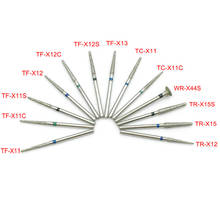 Brocas de diamante Dental, herramienta de pulido y blanqueamiento de alta velocidad, pieza de mano de 1,6mm, 13 tipos opcionales, 5 unids/caja 2024 - compra barato