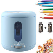 Apontador de lápis elétrico automático, apontador de lápis colorido automático para lápis de 6-8mm, artigo de papelaria para escola e escritório 2024 - compre barato