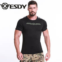 Esdy-camisetas tácticas transpirables para hombre, camiseta militar de secado rápido para senderismo, senderismo y acampada, para deportes al aire libre 2024 - compra barato