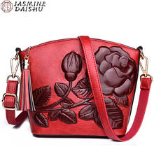 2022 Vintage Style Women's Shoulder Bag Sac A Main Ladies Fringe Designer Floral Casual Bucket Large Capacity Crossbody Tote Bag 2024 - buy cheap