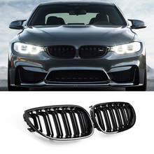 Grelha frontal preta para bmw série 5, modelos m5 e60/e61 525i 528i 530i 2006-2009, um par de grades, para carros do ano 2003 2024 - compre barato