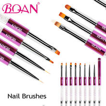 BQAN 1 Pc Kolinsky Acrylic Nail Brush #2 Nail Art Liner Drawing Painting Pen Brushes Tool Ombre Nail Brush 7mm/9mm/11mm UV Gel 2024 - buy cheap